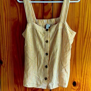 J-Crew tank with button detail
